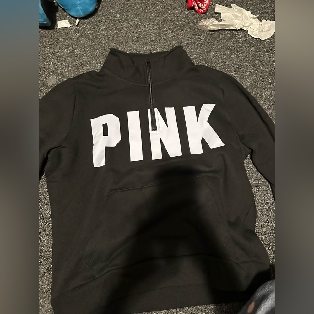 Black half zip PINK sweater